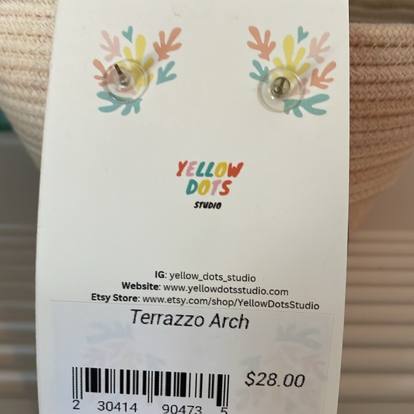 Terrazzo Arch Earrings - Picture 4 of 5